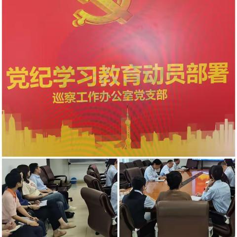 巡察工作办公室党支部扎实推进党纪学习教育