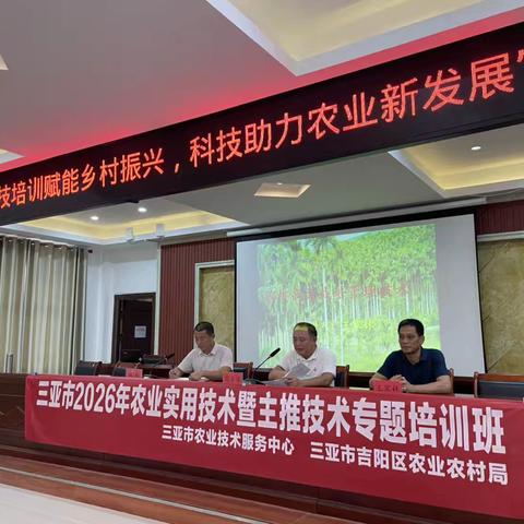 “农技培训赋能乡村振兴，科技助力农业新发展”——吉阳大社区开展槟榔种植技术专题培训班