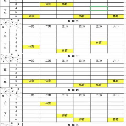 丰县赵庄镇刘集小学体育课程表及体质健康排名公示