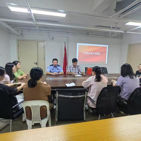 临江街道下池社区周工作例会