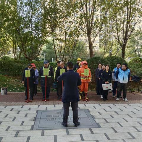 槐荫区匡山街道龙腾国际花园社区  城管进社区  消防演习活动