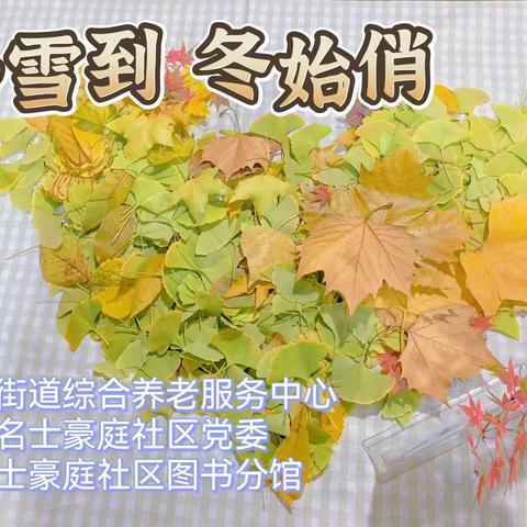 历下区图书馆名士豪庭社区图书分馆开展“小雪到 冬始俏”落叶手工活动