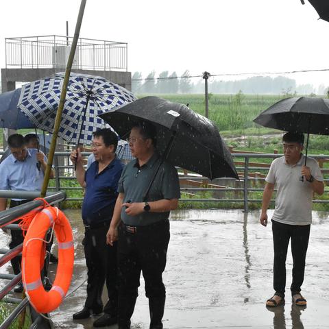 风雨兼程:东明县委副书记、县长赵海林一行来大屯镇督导调度防汛工作