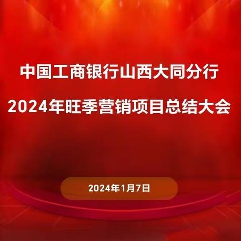 工商银行大同分行“2024年旺季营销个人金融业务营销技能提升”项目导入总结回顾