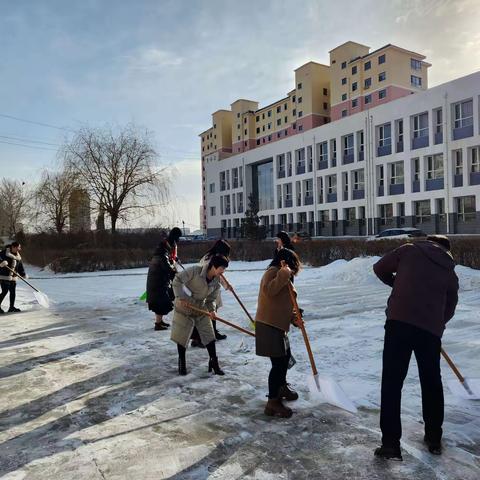 聚力清积雪，爱意满校园