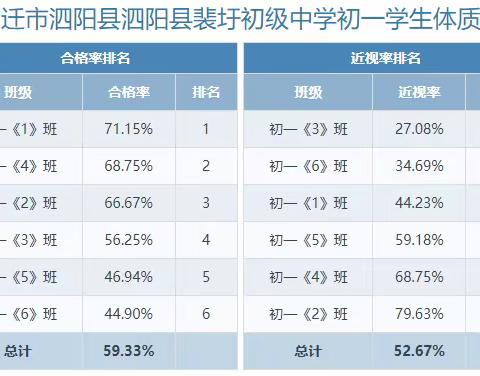 泗阳县裴圩初级中学2022年度体质健康测试情况及课表