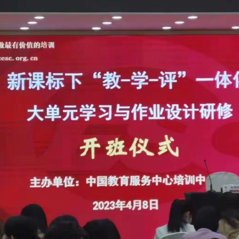 上海“新课标下教-学-评一体化大单元学习与作业实操训练营”学习纪实