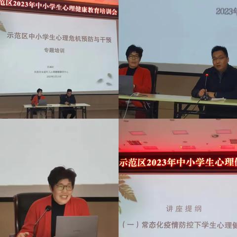 示范区社会事务管理中心组织召开 2023年全区中小学心理健康教育培训会