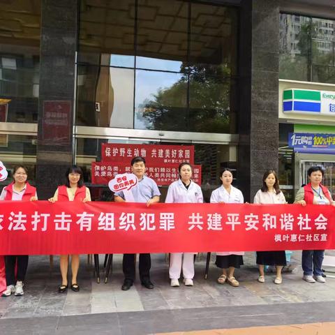 西安因你而美——枫叶惠仁社区开展“依法打击有组织犯罪 共建平安和谐社会”宣传活动