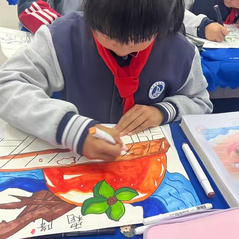 遇见节气·霜降——开封市金明池小学霜降绘画活动