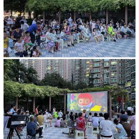 【莲湖 西关】旭景名园社区新时代文明实践站|露天电影进社区  共享邻里好时光