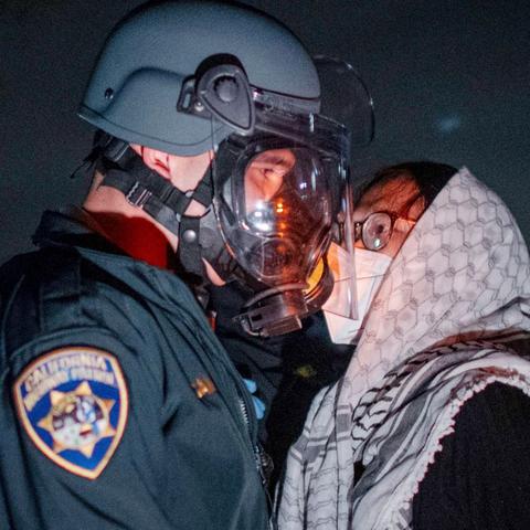US university protests: 300 arrested as police in riot gear break up clashes at two campuses