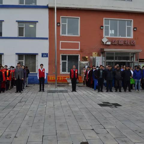 【微笑江源  基层组织在行动】红旗社区—举行首次升国旗仪式