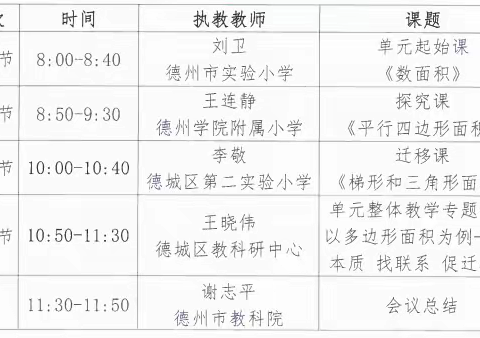 于集乡孟庄小学全体数学教师参加德州市小学数学单元整体教学展示活