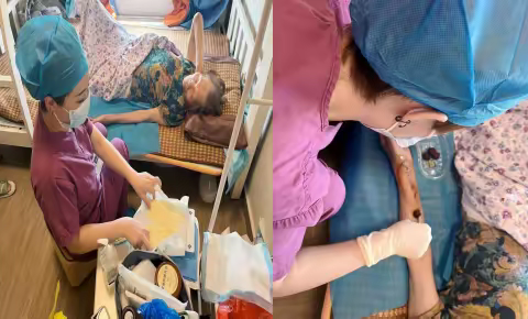 海口市骨科与糖尿病医院“互联网+护理服务”首单告捷  87岁老奶奶在家里等着我们