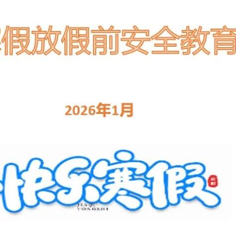 【“双争”进行时】丛台区实验中学 寒假放假前安全教育班会课