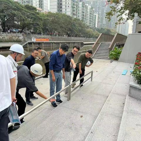 宝安区水务局工务中心主任黄建辉同志现场调研新圳河碧道建设项目（一期）工程
