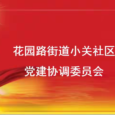 【党建引领】履践致远 砥砺前行——花园路街道小关社区党建协调委员会会议