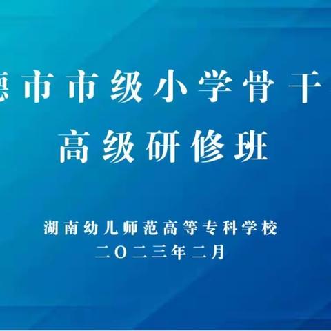 常德市市级小学骨干教师高级研修班研修简报