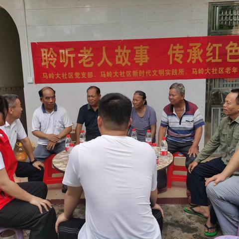 马岭大社区综合服务中心党支部开展“传承红色基因，聆听老人故事”主题党日活动