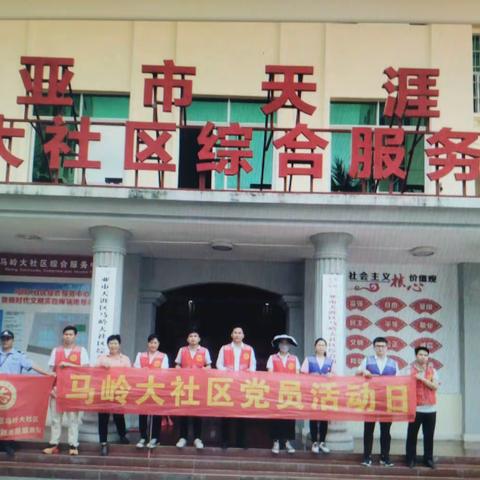 马岭大社区党支部组织开展爱国卫生运动提质年“周末大扫除”活动