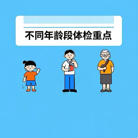 不同年龄段体检重点