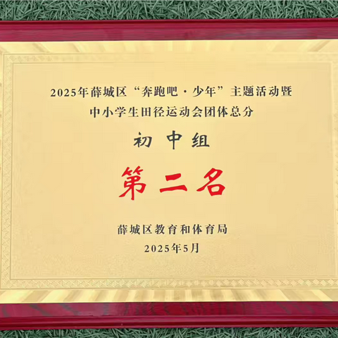 顽强拼搏，再创佳绩——2025年薛城区“奔跑吧·少年”主题活动暨中小学田径运动会