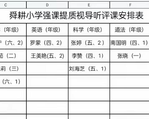 教学视导促提升，砥砺奋进谱新篇—泉林镇舜耕小学迎接学区教学视导