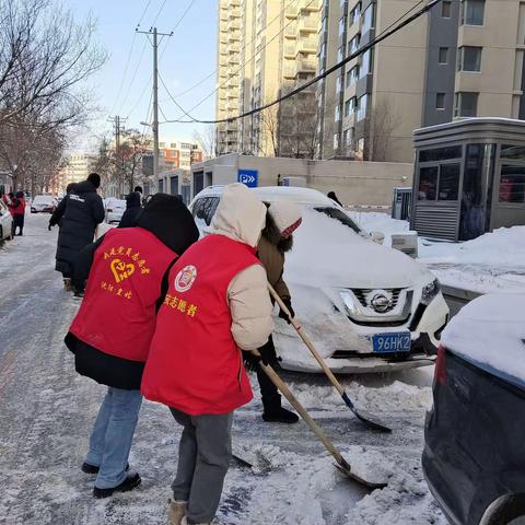 新乐街道辽大社区：“以雪为令”扫雪除冰志愿行动