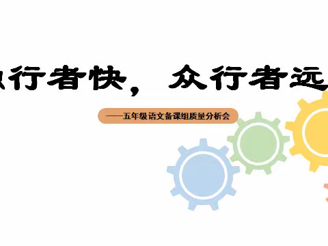 独行者快，众行者远——五年级语文教学质量分析