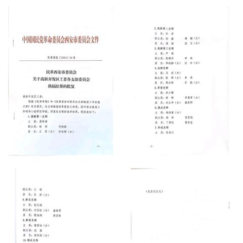 民革高新开发区工委公告