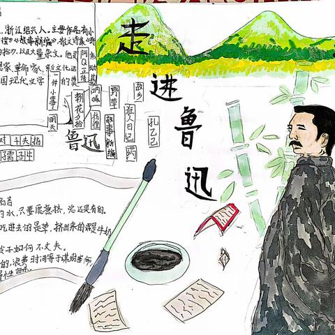 走近鲁迅——手抄报