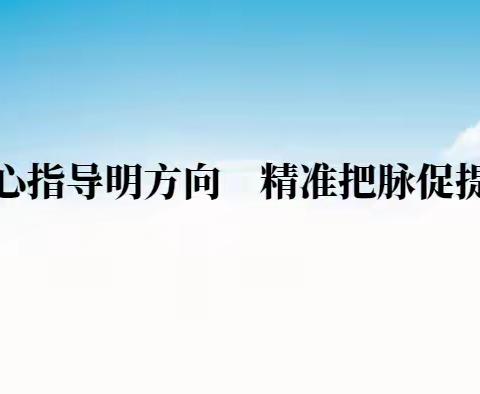 悉心指导明方向 精准把脉促提升