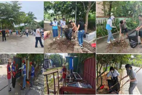 区民政局党支部开展“党员双报到”“九清”大扫除暨垃圾分类“站桶督导”志愿服务活动