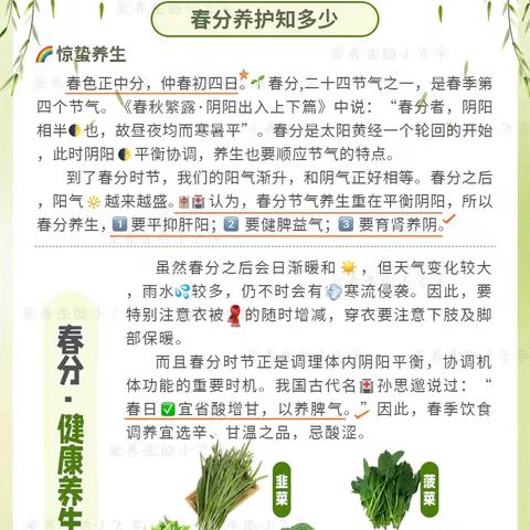 春日正当“分”﻿养生正此时