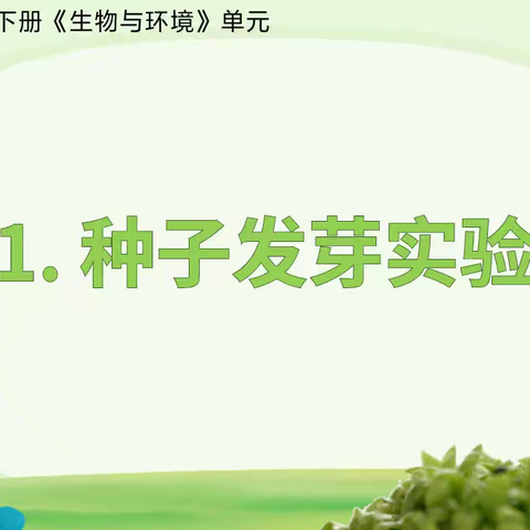 五年级下册1.1《种子发芽实验》教学反思