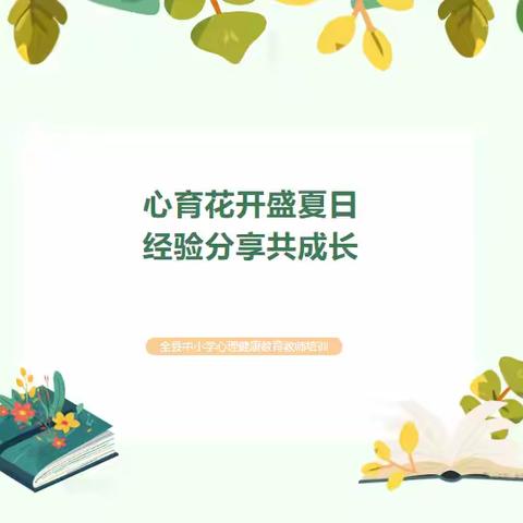 不负夏日好时光 培训赋能促成长——内乡县中小学班主任心理健康教育能力提升培训（第六批第二期）