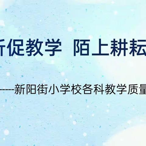 深度分析促教学 陌上耕耘待花开 ——阳曲县新阳街小学各学科质量分析及新学期工作规划研讨会