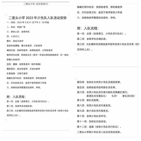 “从小学先锋，长大做先锋”——偃师区翟镇镇二里头小学少先队入队仪式