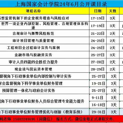 招生简章：新型监管机制下的企业税务稽查与风险应对（上海）