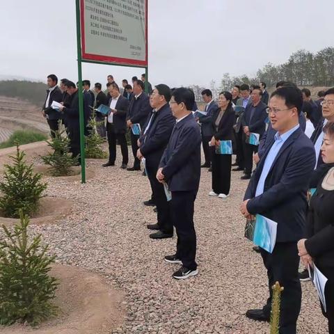 全县重点工作和重大项目集中观摩考核组对庄浪县坡耕地水土流失综合治理项目进行督查检查