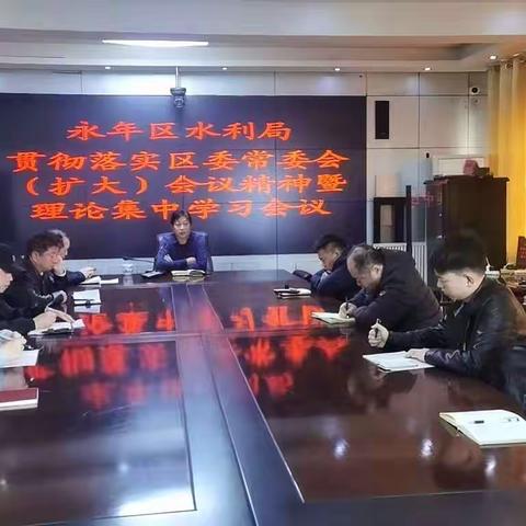 区水利局召开贯彻落实区委常委会（扩大）会议精神暨理论集中学习会议