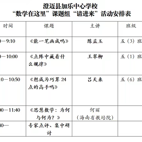 寻数学之美，品数学之趣——海南省教育科学规划成果应用类课题《数学在这里》成果推广校交流研讨活动