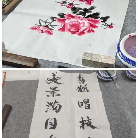 科右中旗党群服务中心伊和苏莫社区开展“书写爱党情怀 激发党员活力”书法活动