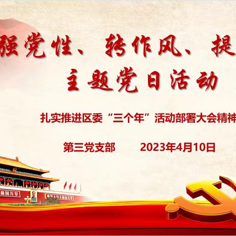 碑林区行政审批局第三党支部开展“强党性、转作风、提能力”主题党日活动