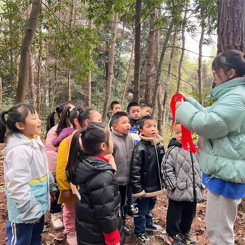 东风实验学校附属铁山坪幼儿园大班森林课程《森林盲行》
