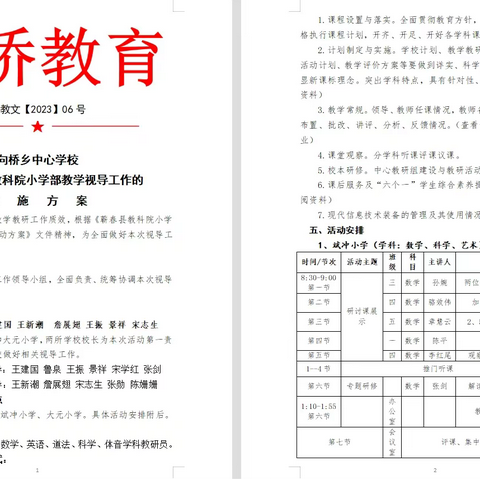 教学视导促成长，反馈交流助提升-——蕲春县向桥乡小学精品课展示活动