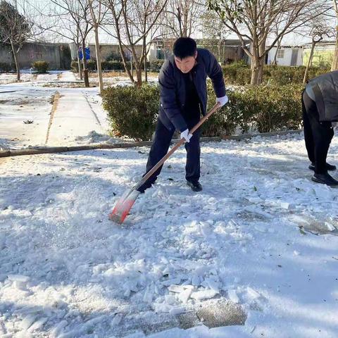 天寒雪飘，情暖校园——杜堂镇谢庄小学扫雪活动纪实