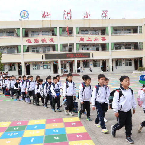 仙洲小学“最佳放学队”评比