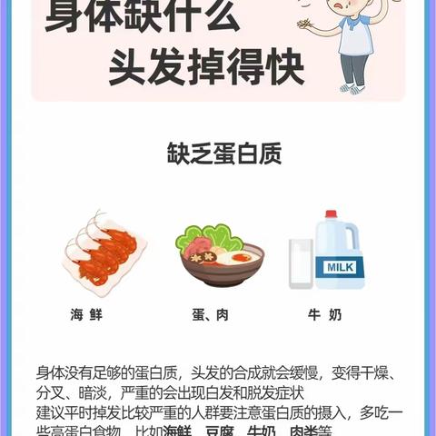 快避开，身体缺乏这些因素，会导致大量掉发